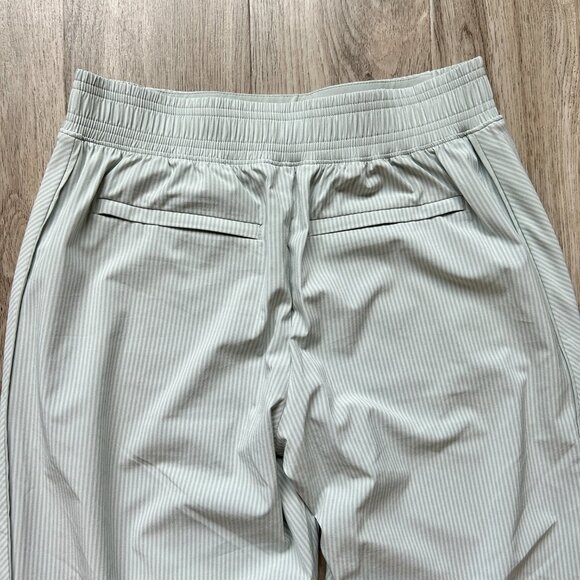 Athleta Brooklyn Textured Jogger in City Stripe Coast Pale Sage Grey 6 Petite - Picture 11 of 11